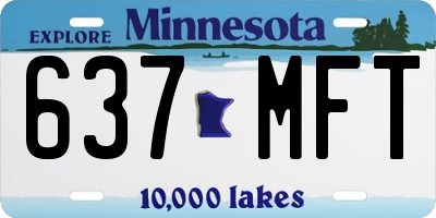MN license plate 637MFT