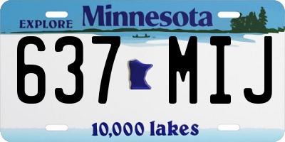 MN license plate 637MIJ