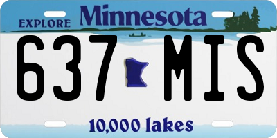 MN license plate 637MIS