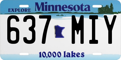MN license plate 637MIY