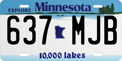 MN license plate 637MJB