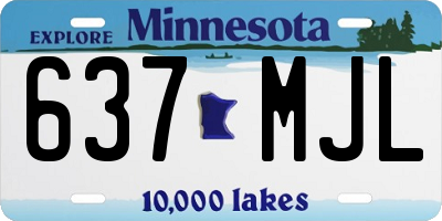 MN license plate 637MJL
