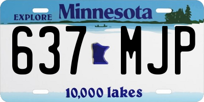MN license plate 637MJP