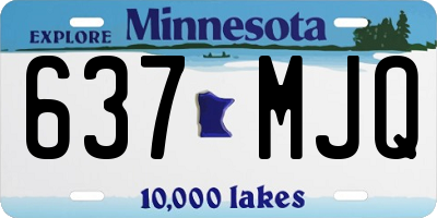 MN license plate 637MJQ