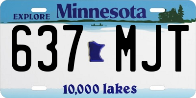 MN license plate 637MJT