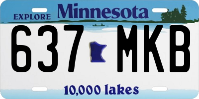 MN license plate 637MKB