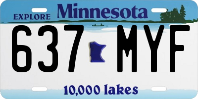 MN license plate 637MYF