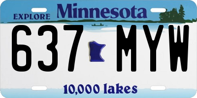 MN license plate 637MYW