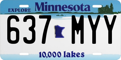 MN license plate 637MYY