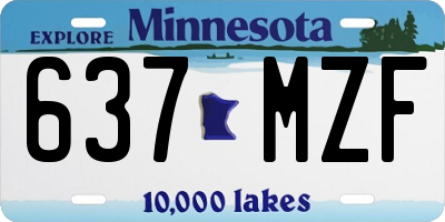 MN license plate 637MZF