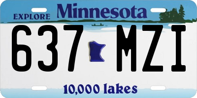MN license plate 637MZI