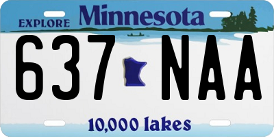 MN license plate 637NAA