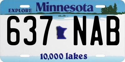 MN license plate 637NAB