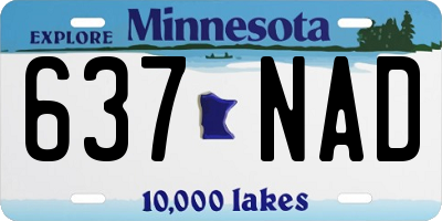 MN license plate 637NAD