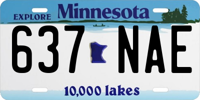 MN license plate 637NAE