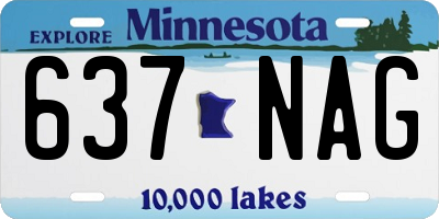 MN license plate 637NAG