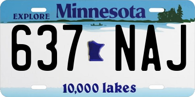 MN license plate 637NAJ