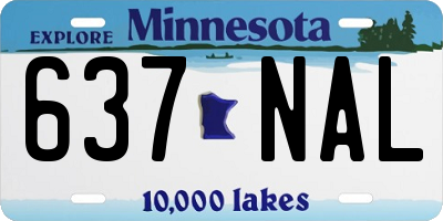 MN license plate 637NAL