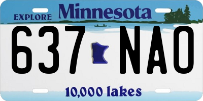 MN license plate 637NAO