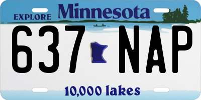 MN license plate 637NAP