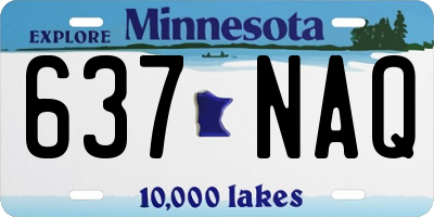 MN license plate 637NAQ