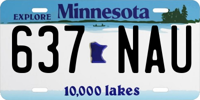 MN license plate 637NAU