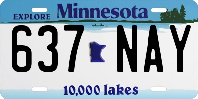 MN license plate 637NAY