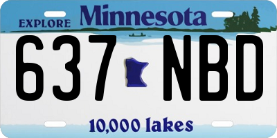 MN license plate 637NBD