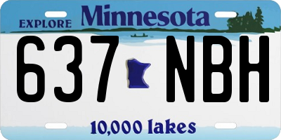 MN license plate 637NBH