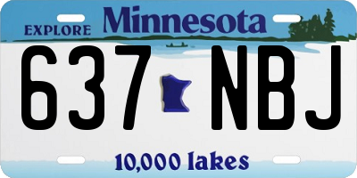 MN license plate 637NBJ
