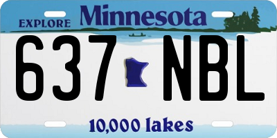 MN license plate 637NBL