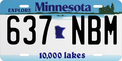 MN license plate 637NBM
