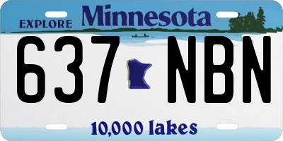 MN license plate 637NBN