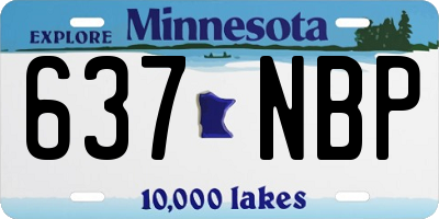MN license plate 637NBP