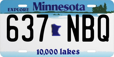 MN license plate 637NBQ