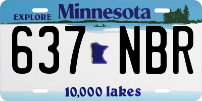 MN license plate 637NBR