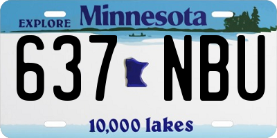 MN license plate 637NBU