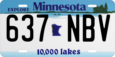 MN license plate 637NBV