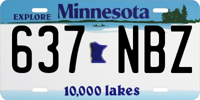 MN license plate 637NBZ