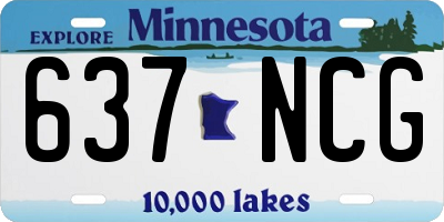 MN license plate 637NCG