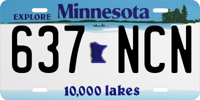 MN license plate 637NCN