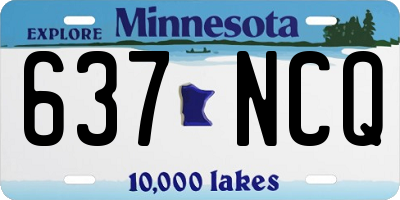 MN license plate 637NCQ