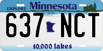 MN license plate 637NCT
