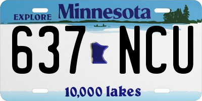 MN license plate 637NCU