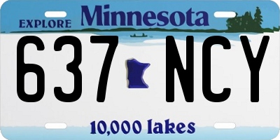 MN license plate 637NCY