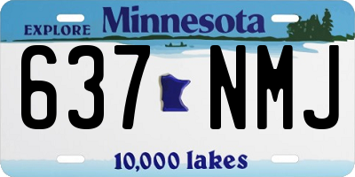 MN license plate 637NMJ