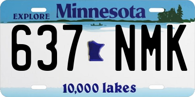 MN license plate 637NMK