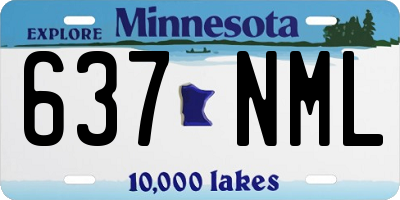 MN license plate 637NML