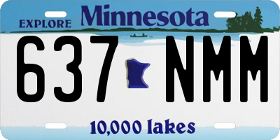 MN license plate 637NMM