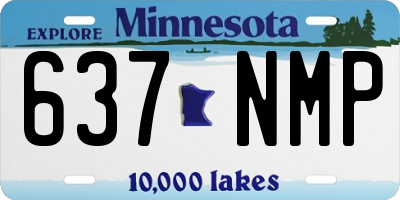 MN license plate 637NMP